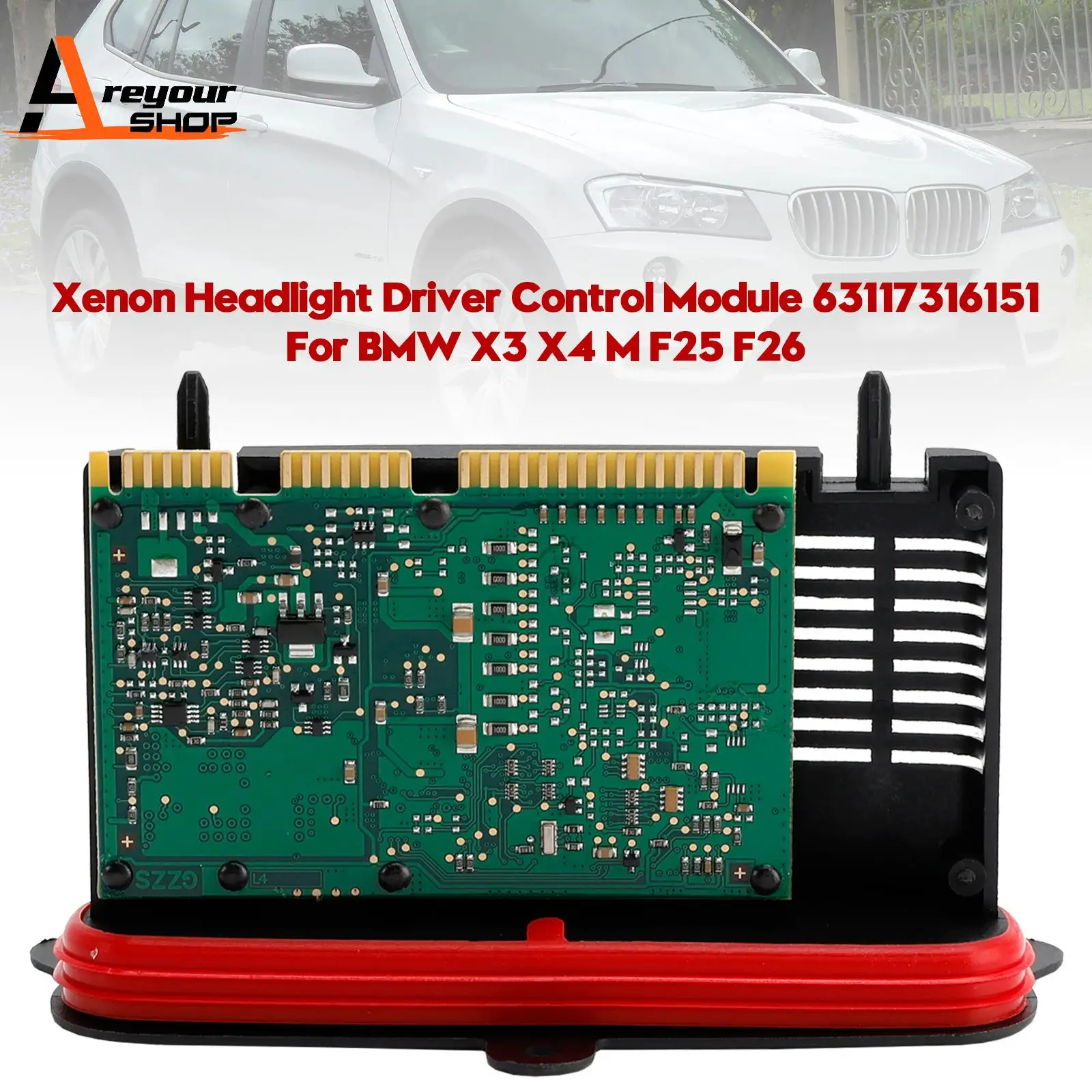 

Areyourshop Xenon Headlight Driver Control Module 63117316151 for BMW X3 X4 M F25 F26