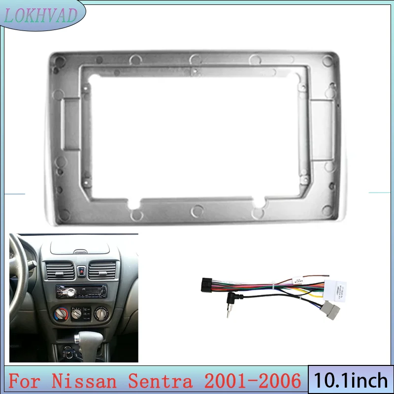 2 Din Car Radio Fascia For Nissan Sentra 2001-2006 (10.1INCH) DVD Stereo Frame Plate Adapter Mounting Dash Installation Bezel