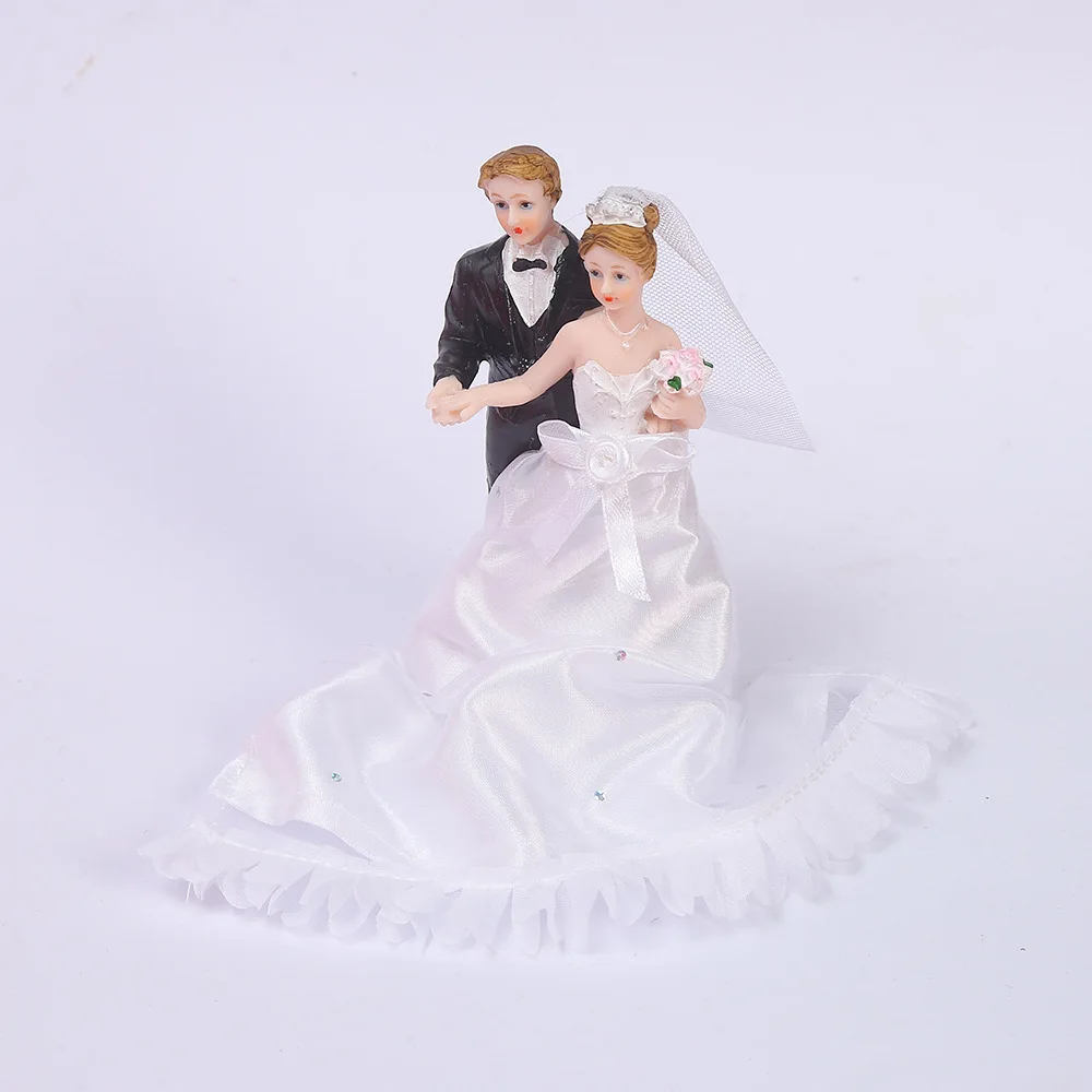 Cake Toppers Dolls Bride And Groom Figurines Funny Casamento Wedding Cake Toppers Stand Topper Decoration Supplies