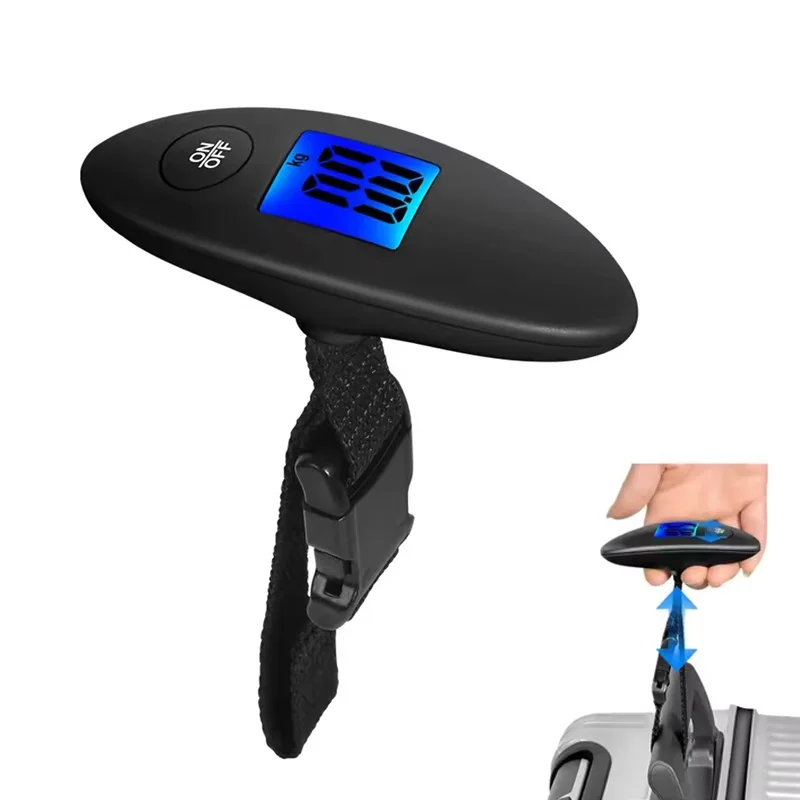 40kg/100g Portable Luggage Scale High Precision Travel Digital Hanging Scales With Webbing Belt LCD Digital Electronic Luggage
