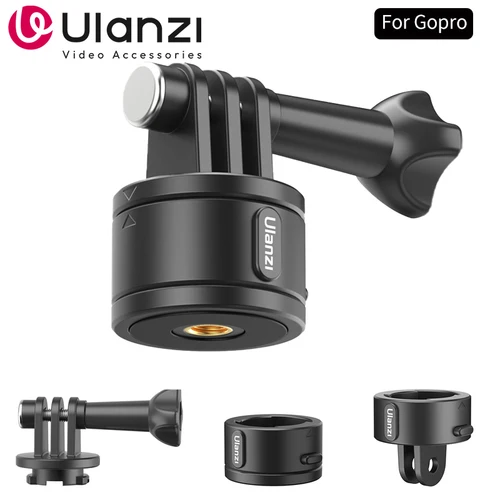 Imagen 1 del producto Adaptador de montaje de Base de trípode Ulanzi para GoPro Hero 13 12 11 10 9 8 7 para Go Pro Insta360 X2 DJI Pocket 3 accesorios de Cámara de Acción