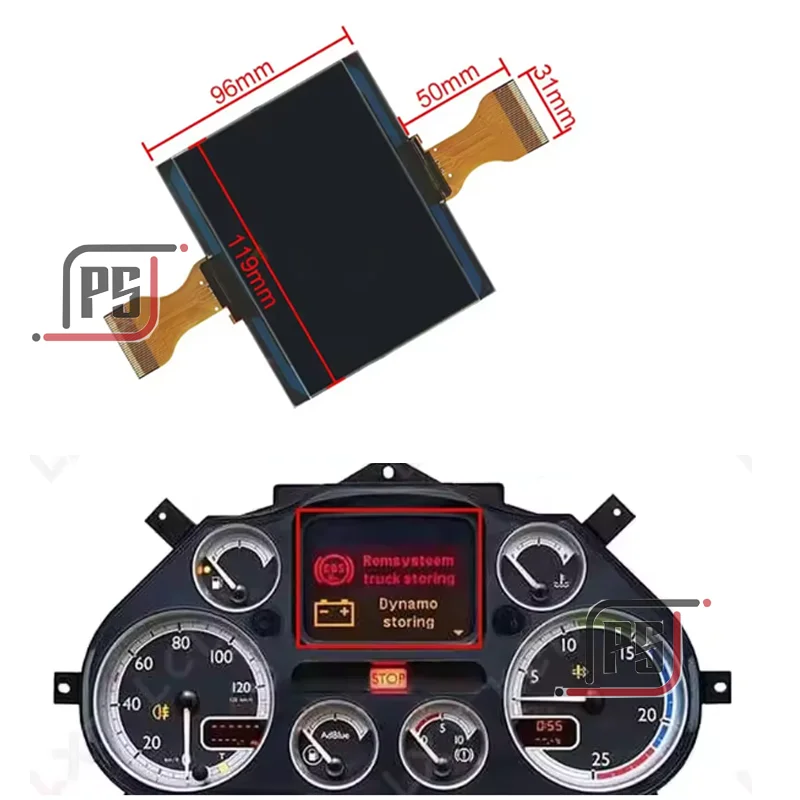 DAF LF CF XF 45 55 75 85 95 105용 트럭 대시보드 LCD 템사 MD7 플러스, 템사 MD9 디스플레이 계기판 LCD 교체