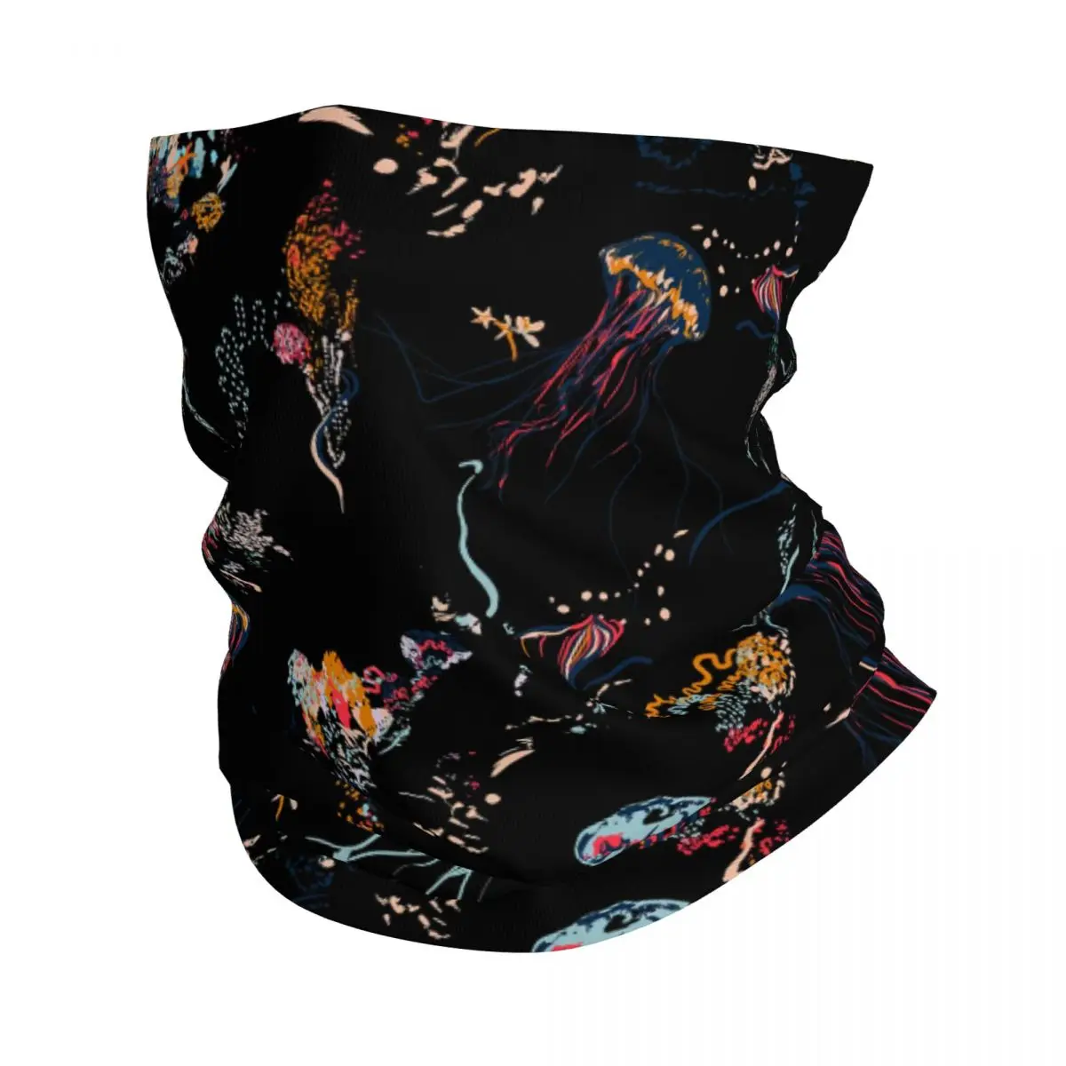 Jellyfish Art Thin Bandana Neck Gaiter Jellyfish Wrap Scarf Headband Neck Cover