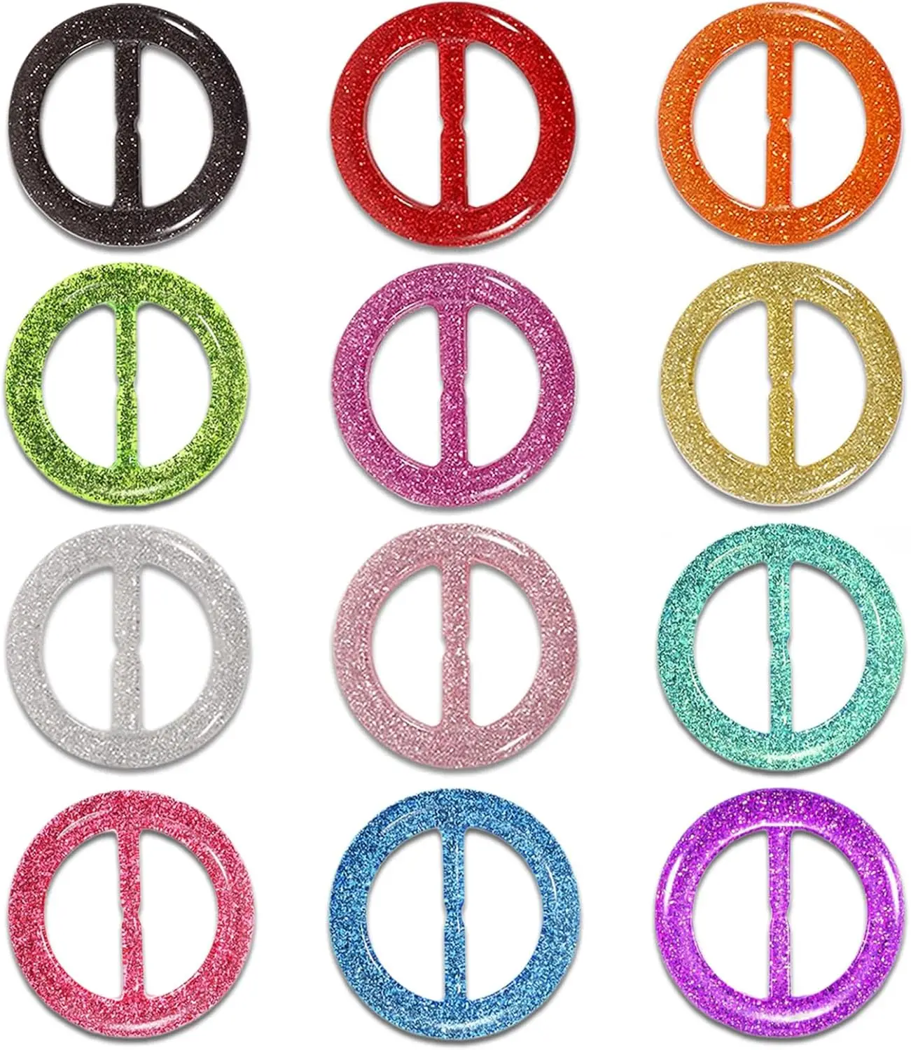 

12PCS Resin Scarf Clips, T-Shirt Tie Clips for Women, Scarves Clasp, Waist Buckle for Shirts Clothing Wrap Holder with Box