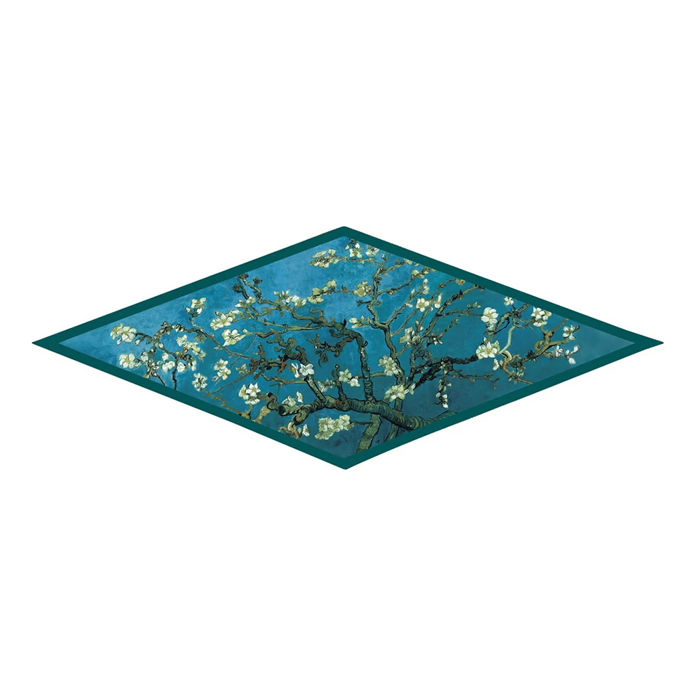 Van Gogh Swallowtail Fiore Diamante Donna Moda Sciarpa di seta Bandana Fascia Hijab Foulard Fazzoletto da collo Scialle Fazzoletto