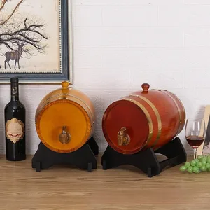 Barril De Carvalho Antigo, Barril De Madeira Vinho Tinto, Tanque Interno, Barril De Cerveja De Esboço De Churrasco, Armazenamento De Vinho 12 principais vendas coluna cerveja - №3