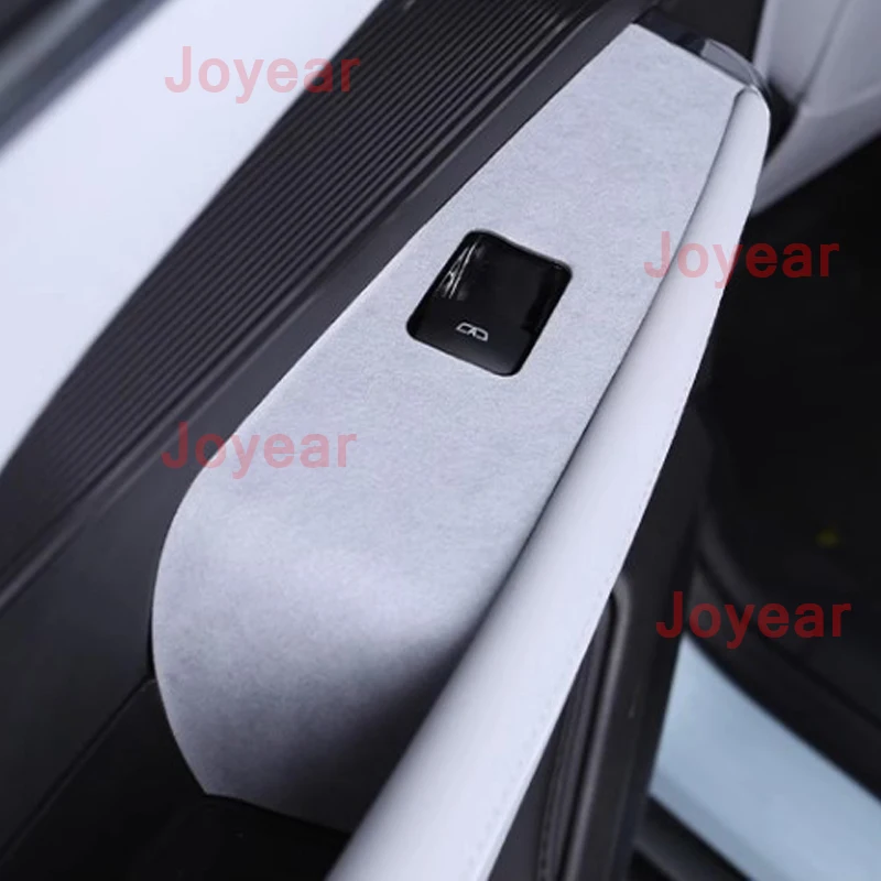 For Buick Electra E5 2023 Car Door Switch Lift Panel Sticker Cover Suede Frame Scratch-resistant Protective Accessories