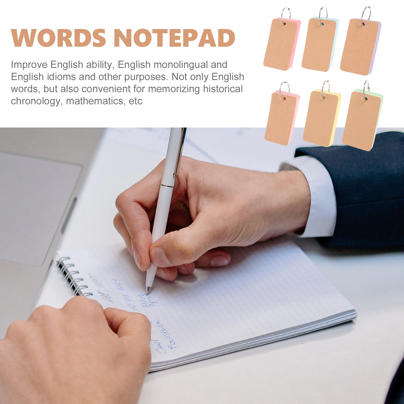

6Pcs Portable Memo Notepads Lightweight Writing Daily Plan Organizer Schedule Planner for Office School Home