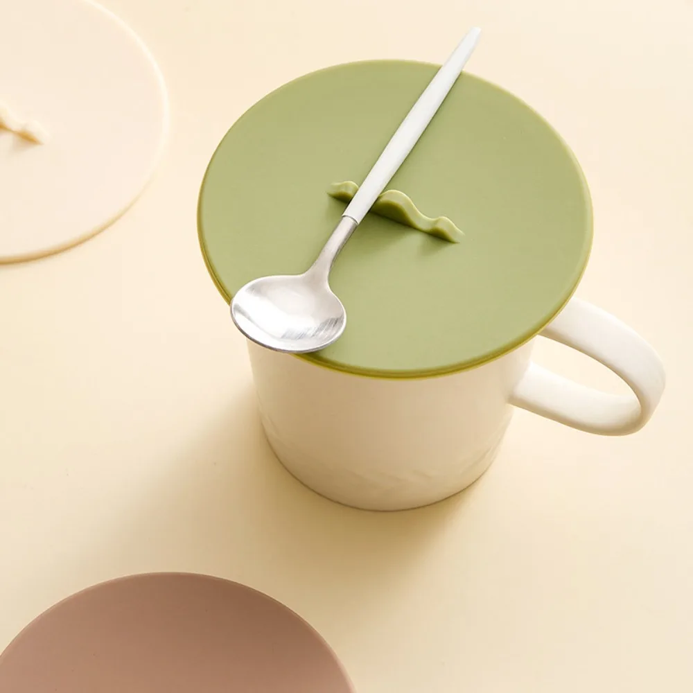 

Ceramic Mug Compatible Silicone Water Cup Lid Dustproof Round Glass Cup Cover Flexible Heat-Resistant Mug Sealed Cap Home