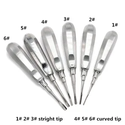 Dental Elevator Stainless Steel Tooth Dentist Tools Kit Stright Curved Root Elevator Minimally Invasive Dentistry Tools