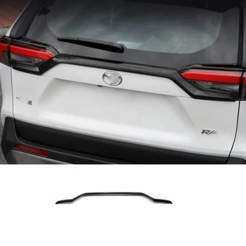 

For Toyota RAV4 RAV 4 XA50 2019 2020 Chrome Rear Upper Trunk Lid Cover Trim Carbon Fiber Tailgate Boot Protection Strip RV1