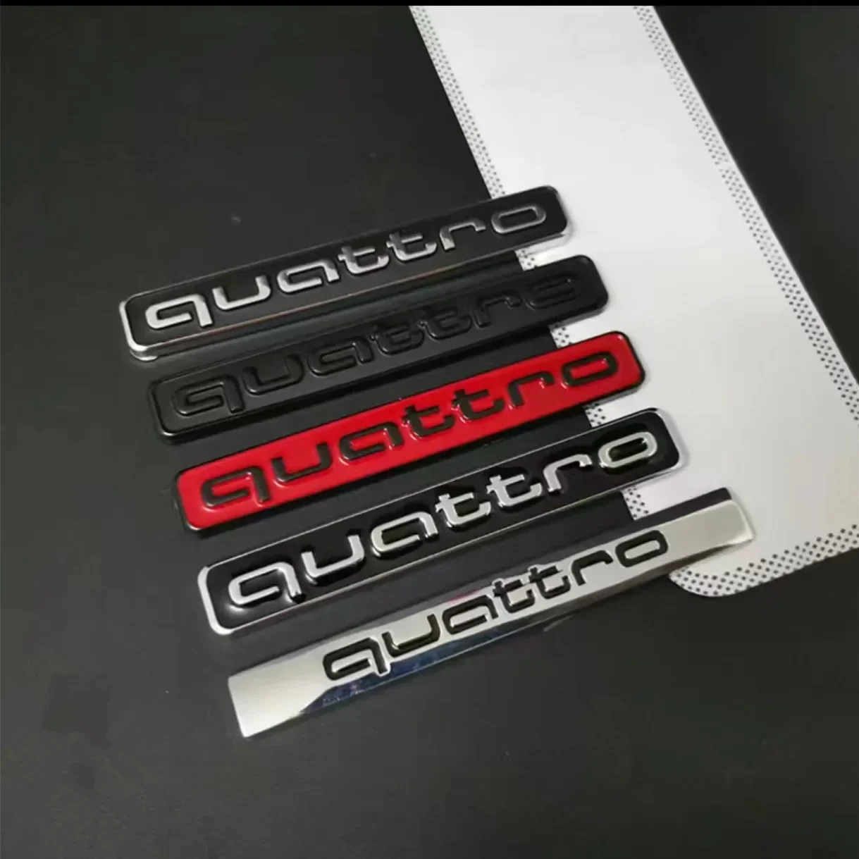 

ABS Car Rear Tail Trunk Emblem Fender Side Sticker for Audi Quattro A5 B7 Q7 A3 A4 B8 A6 TT R8 A8 A7 Q5 Q3 C7 S3 A1 B5 Q2 Sport