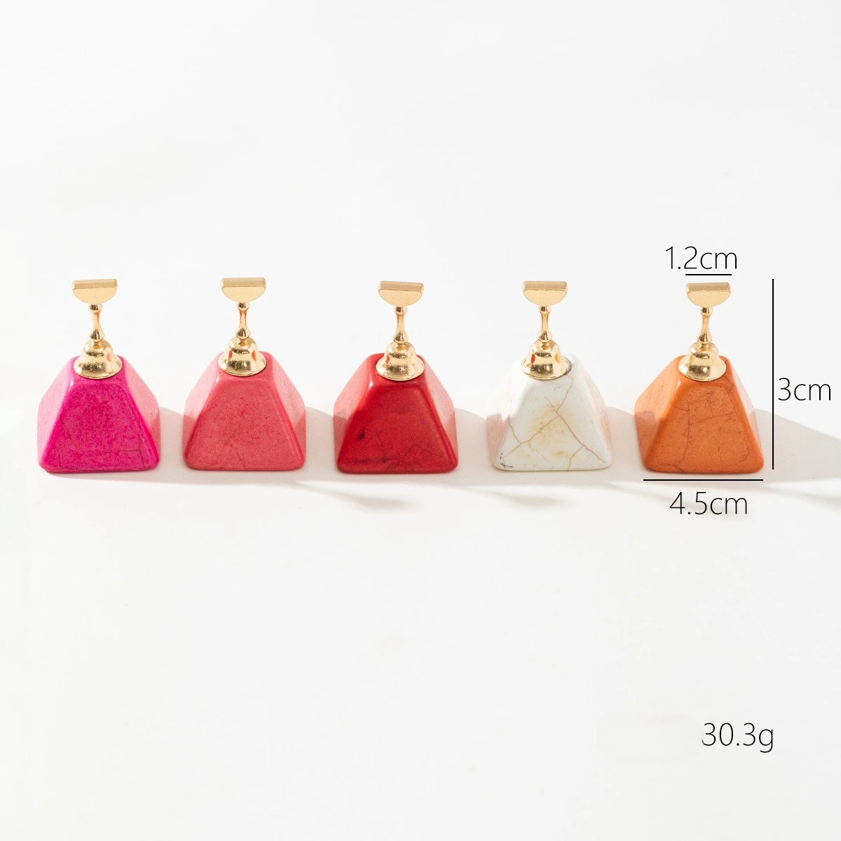 5 PCS Magnetic Nail Tip Practice Stand Base Manicure Salon Alloy Magnets Nail Art Practice Display Stand