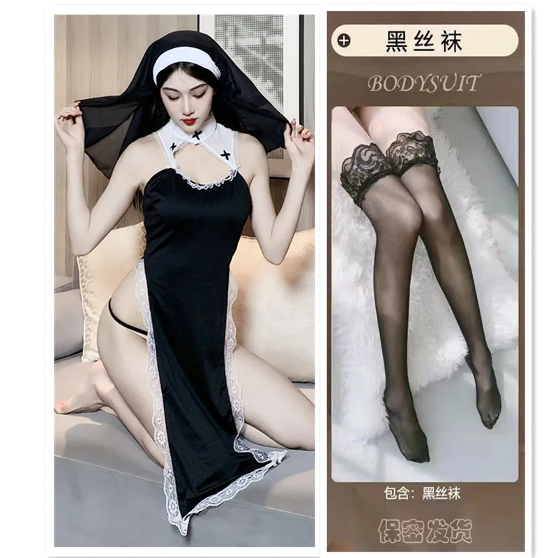 

Nun Pure Desire сексуальное Cos тонкое длинное платье для ночного клуба с высоким разрезом сексуальное кружевное платье Cw92366