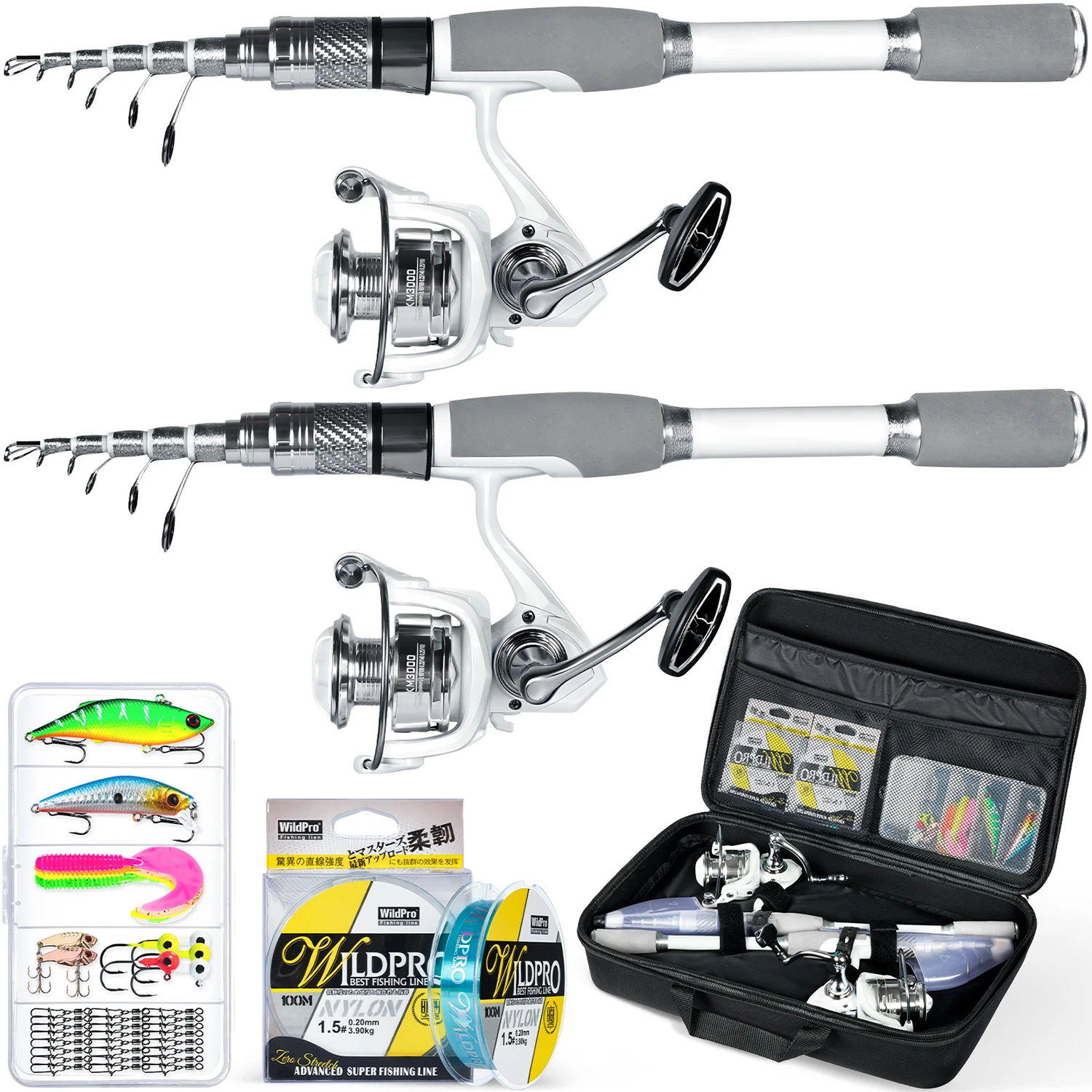 الصيد رود وبكرة كومبو ألياف الكربون تلسكوبي قصبة صيد خشبية الناقل حقيبة المحمولة عدة المياه المالحة المياه العذبة