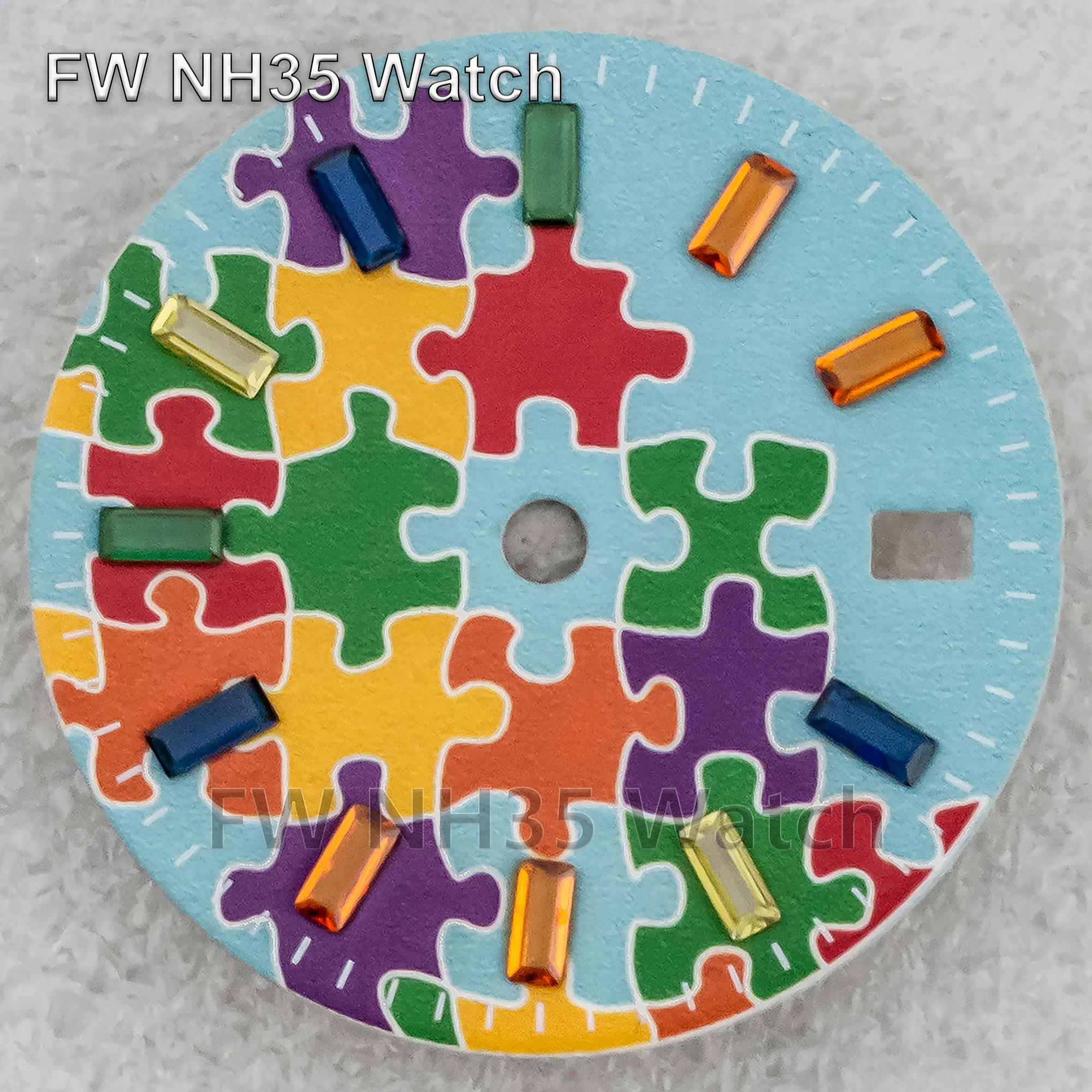 28.5mm Watch Dial Luminous NH35 Dial for Datejust 36/39mm Watch Case DIY Watch Mod Parts Replacement fit NH35 Automatic Movement