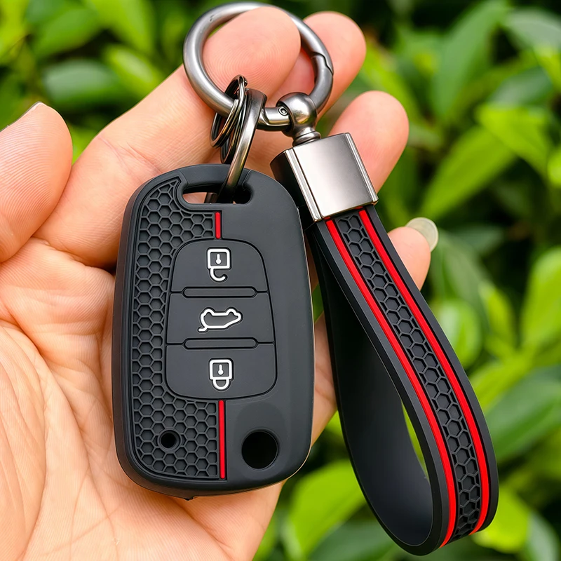Silicone Key Case Cover For Kia Soul Venga Picanto Rio Sorento Ceed Sportage For Hyundai i20 i30 Veloster ix20 - view 4