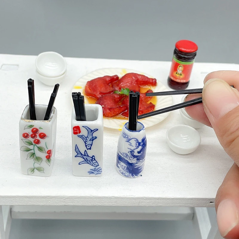 1:12 Dollhouse Miniatures Mini ceramic chopstick holder  Accessories