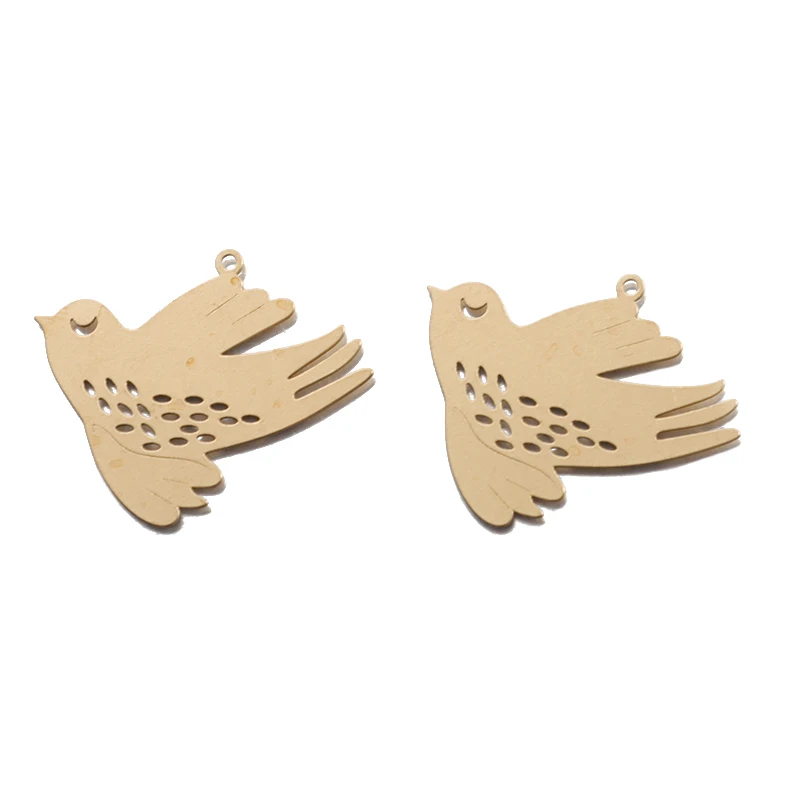 6pcs Raw Brass 30x25mm Peace Pigeon Dove Bird Charms For DIY Necklace Earrings Animals Charms Jewelry Making Accessories Crafts image 2