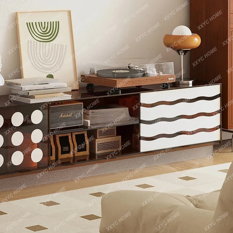 

Акриловый средневековый шкаф для телевизора в гостиной, простой напольный шкафчик для хранения в стиле ретро