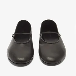 100% Leather Ballet Flats Luxury Designer Shoes for Women 2025 Black High Quality  Mary Janes Ballerina Comfortable Shoes Woman