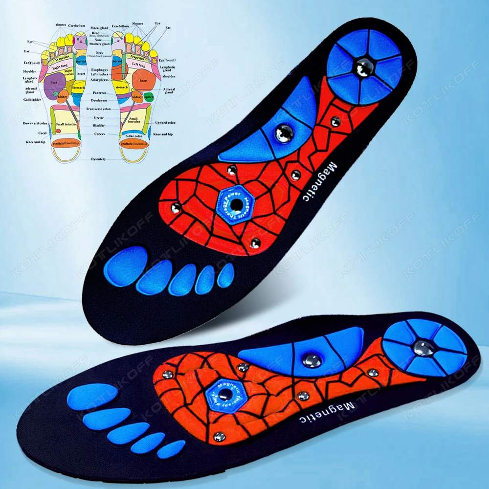 للجنسين النعال المغناطيسية تدليك القدم العلاج بالابر إيفا منصات العظام قوس دعم صحة القدم KOTLIKOFF