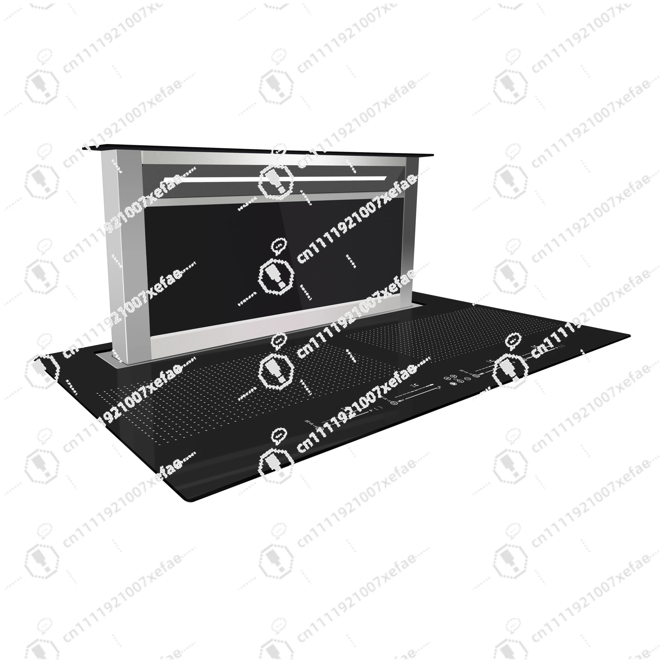 Modern kitchens Downward ventilated electric range hoods and induction cookers for home and hotel 2 in 1