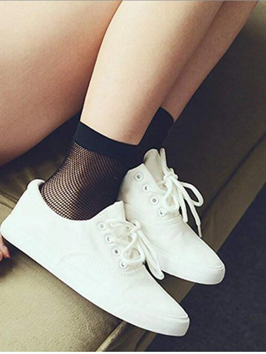 3 أزواج فاسق النساء الفتيات مثير الأسود الجوف خارج تنفس شبكة شبكة صيد السمك الجوارب الإناث القوطية لمط قصيرة الجوارب الكاحل جورب #6