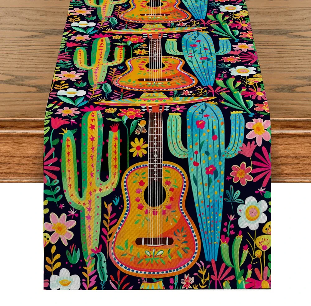 Mexican Table Runners Dressers Table Decorations Kitchen Supplies Guitars Cactus Table Runners Party Decorations