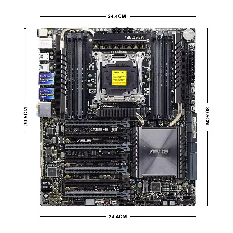 ASUS Workstations Motherboard X99-E WS With LGA 2011-V3 Socket for Intel Core i7 / i7- X Series Supports 8x DIMM Max. 128GB DDR4