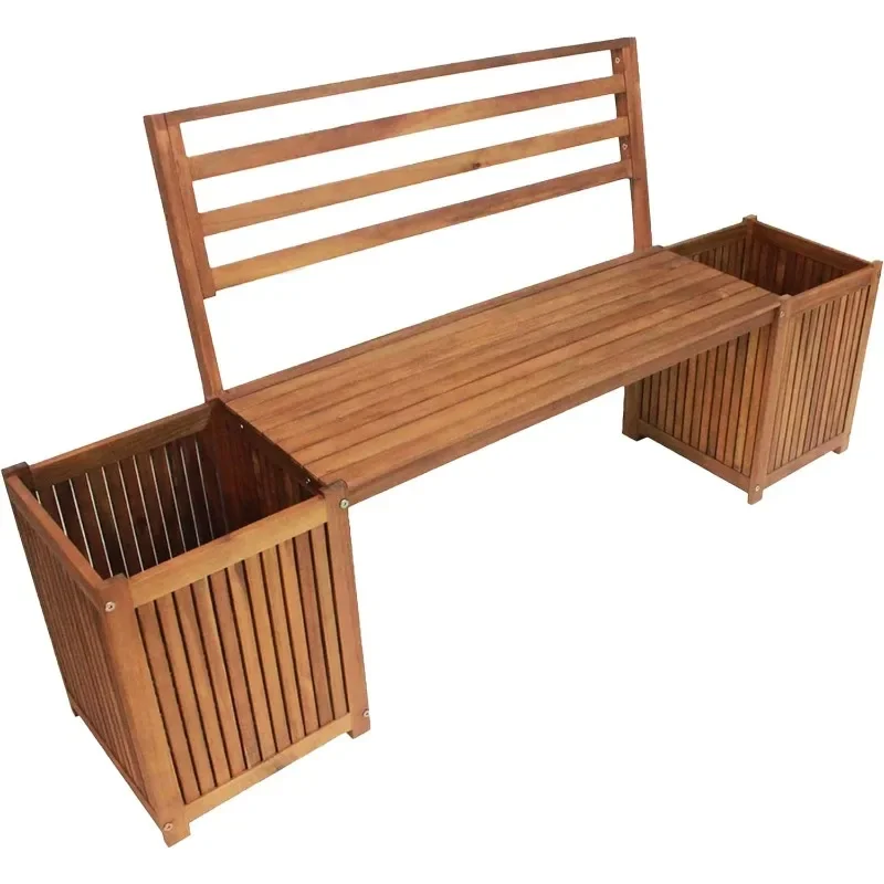 Leigh Country Outdoor Wooden Bench Durable All Weather Backyard Patio, Entryway Balcony, or Deck Furniture Seating