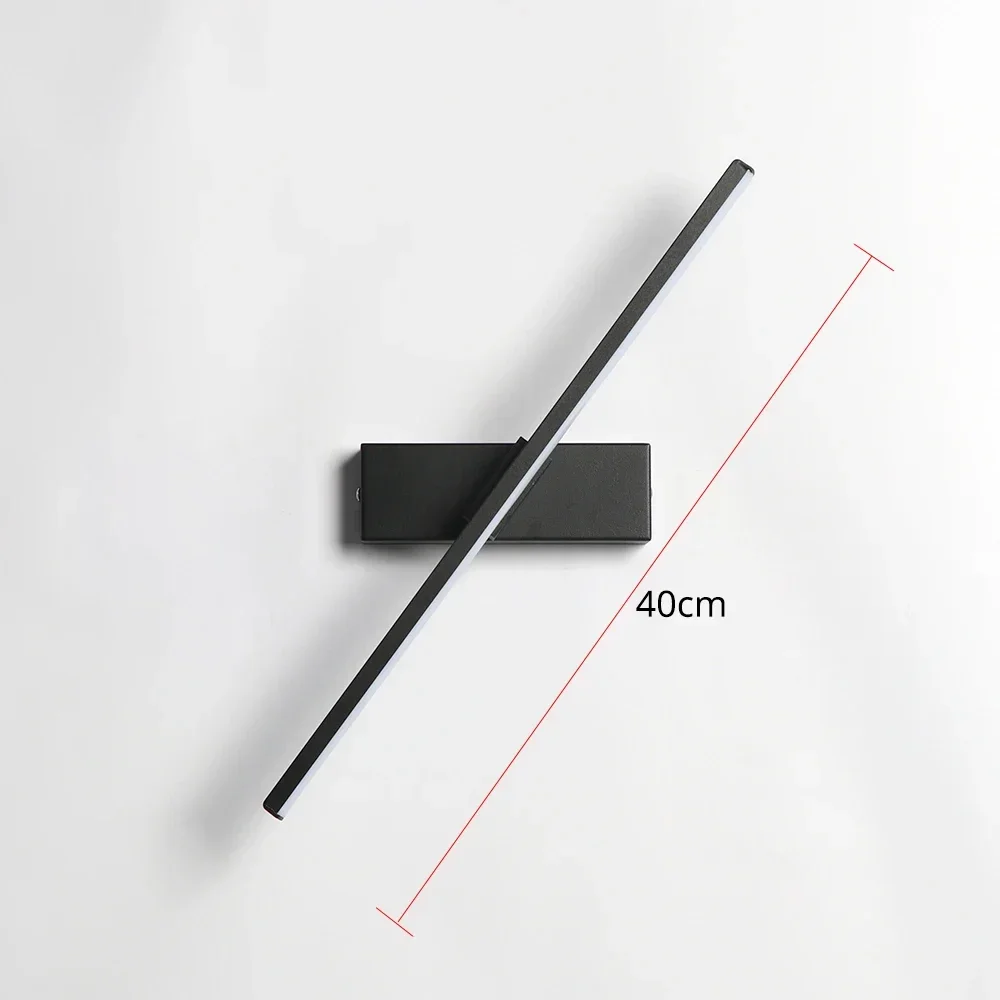 Bedroom Bedside Wall Light 330° Rotatable Adjustable Light Angle Indoor LED Wall Lamp Simple Light Fixture Aluminum AC90-160V