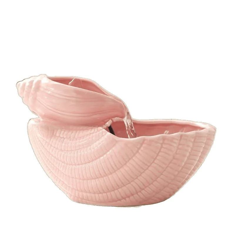 Pet ceramic automatic circulating water feeding bowl, dog unplugged mobile living water fountain drinking device