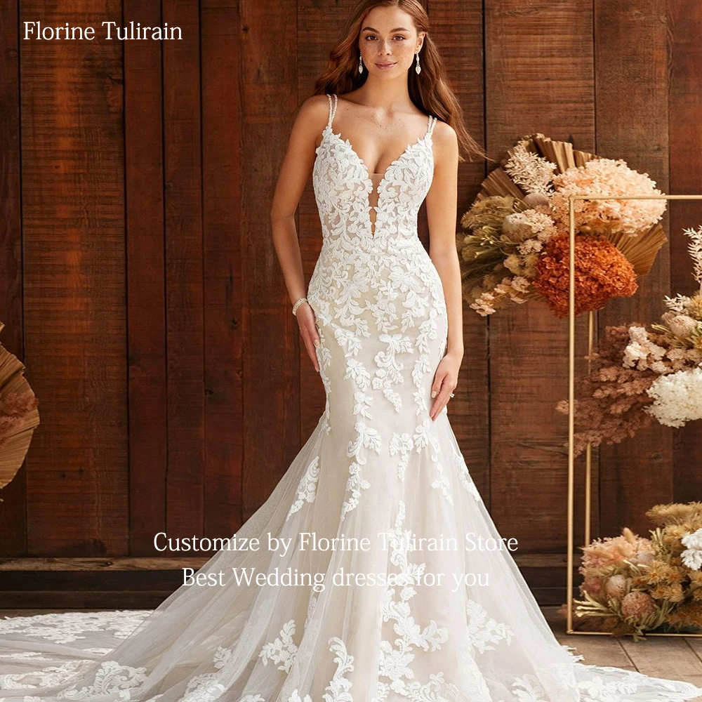 Robe De Mariée Sexy sur mesure, dos nu, sans manches, ligne a, longueur au sol, traîne, robes De Mariée