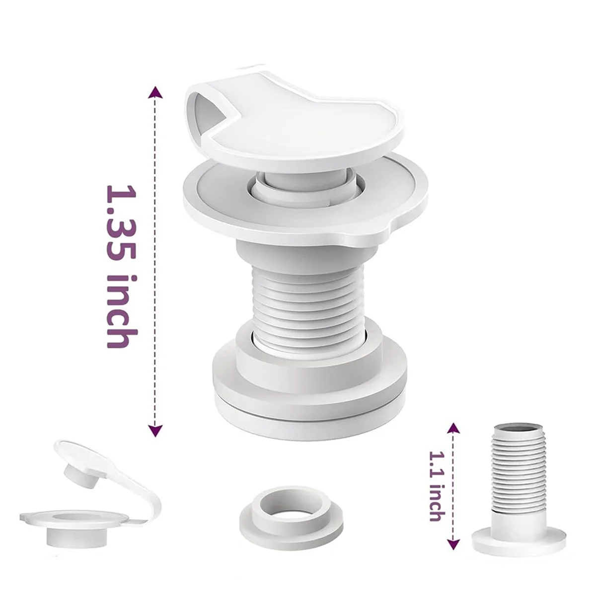 BABQ Cooler Drain Plug Cooler Plug Replacement Triple Snap Drain Plug Cooler Plug Assembly for Coolers