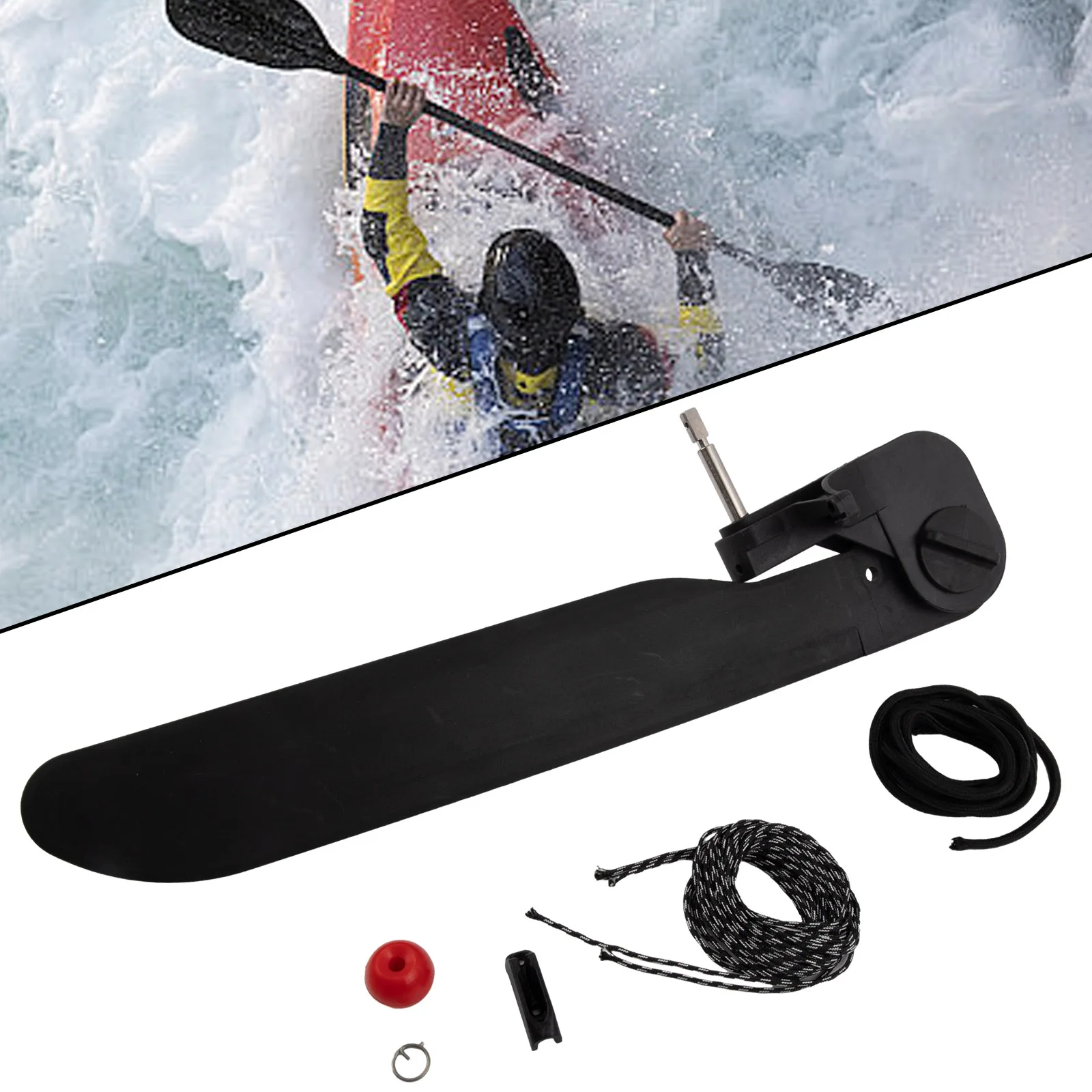 

Canoe Accessories Adjustable Canoe Rudder Outdoor Activities Self Deploy Prevention Secured Raising Feature For Canoe For Kayak