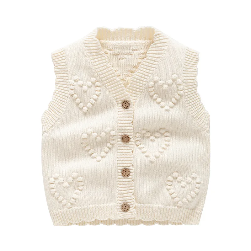 

Baby Vest Knit Cardigan Newborn 0-3 Years Cute Layering Essential Ruffle Sleeve Outerwear Infant Clothes Winter Spring Autumn