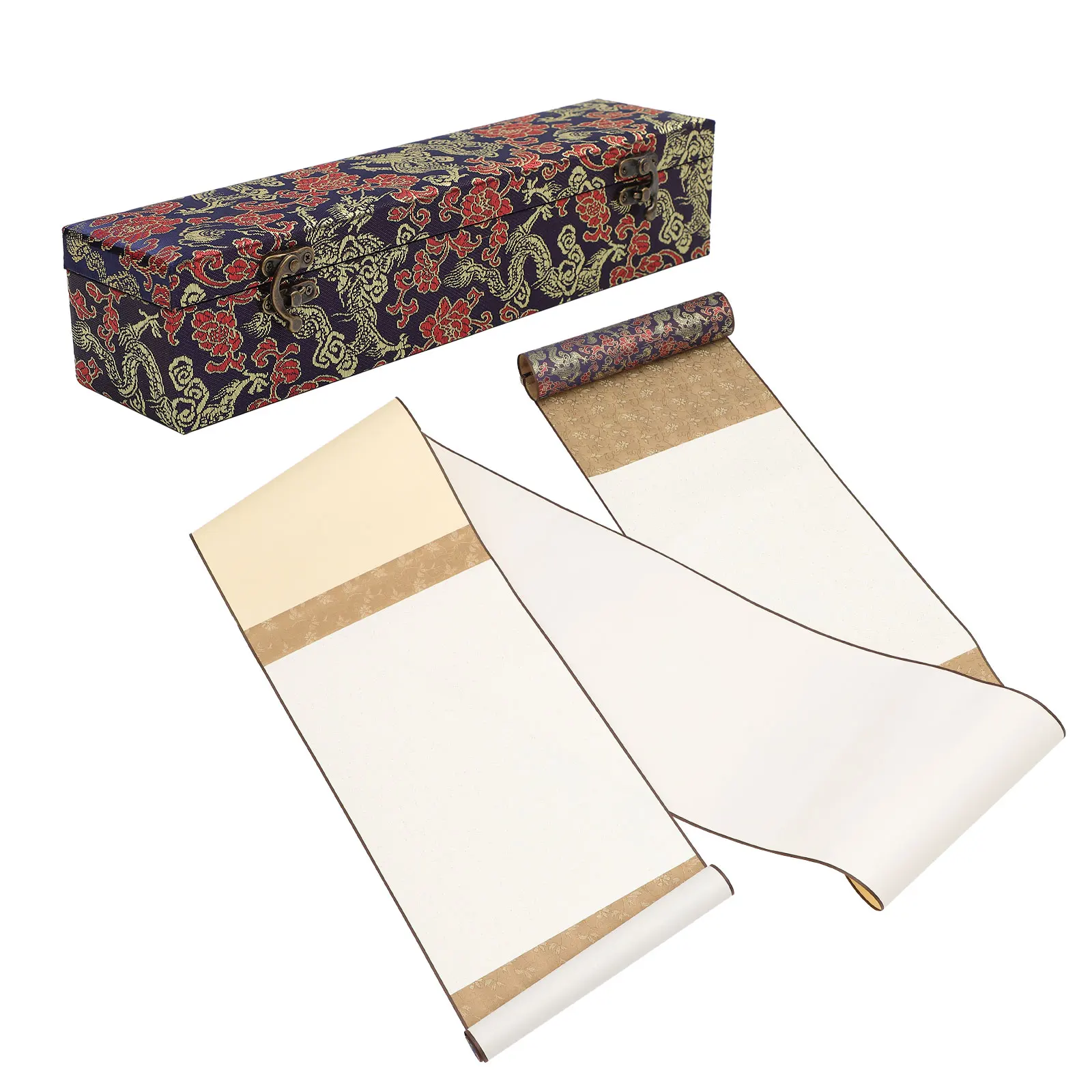 

Blank Scroll Calligraphy Ideal for Writing Brush Compact Design Long Lasting Storage Box Wall Mounting Drawing Supplies Rice