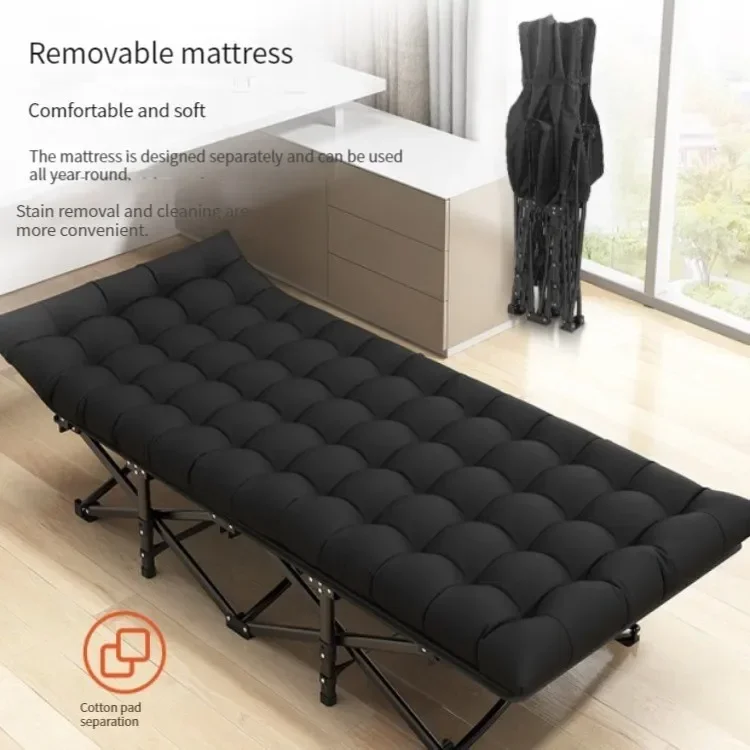 

Factory Wholesale Outdoor 176*66 Cm Simple Folding Iron Beds for Camping