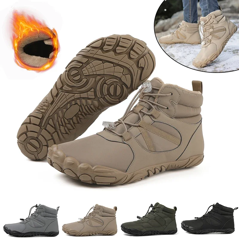 

Men Women Waterproof Winter Boots Snow Barefoot Casual Shoes Outdoor Warm Work Shoes Ankle Shoes for Trekking Climbing Hiking