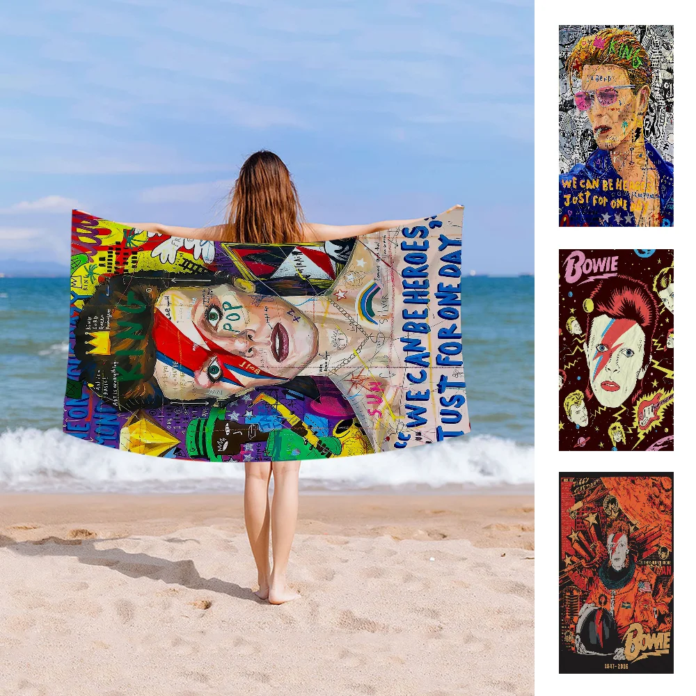 

British Rock Singer D-David_B-Bowie Beach Towel For Kids Personalized Bath Towel Pool Towel Vacation Gift Towel Party Gift