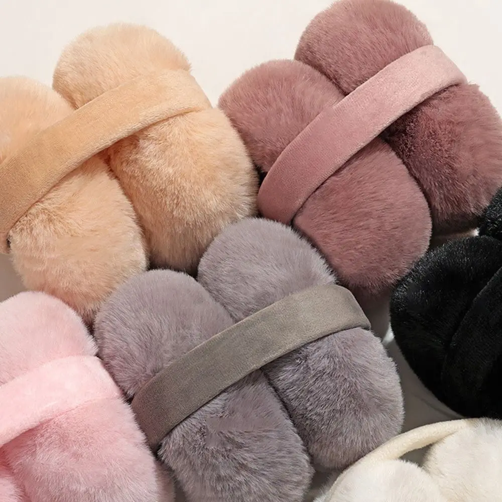 Fashion Winter Warm Soft Plush Earmuffs Cold Protection Warm Cold Protection Folding Ear Warmer Foldable Earflaps Gifts