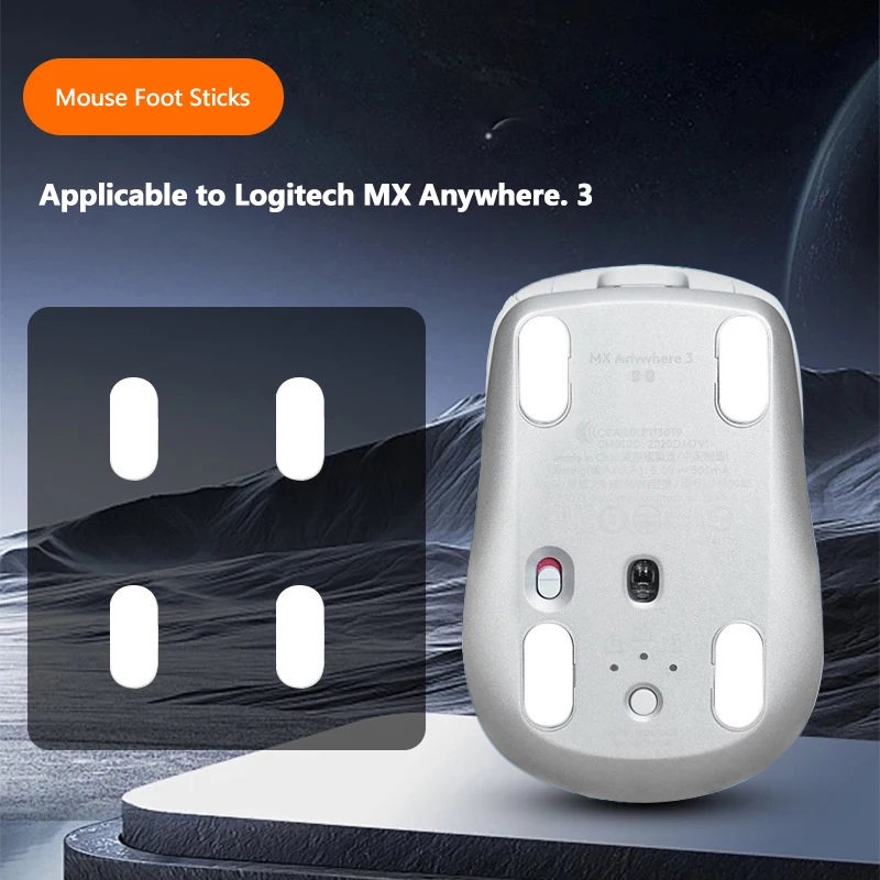 1 conjunto antiderrapante mouse pé adesivo almofada mouse patins para mx ANYWHERE 2/2S/3 mouse de jogos para e-sports gamer