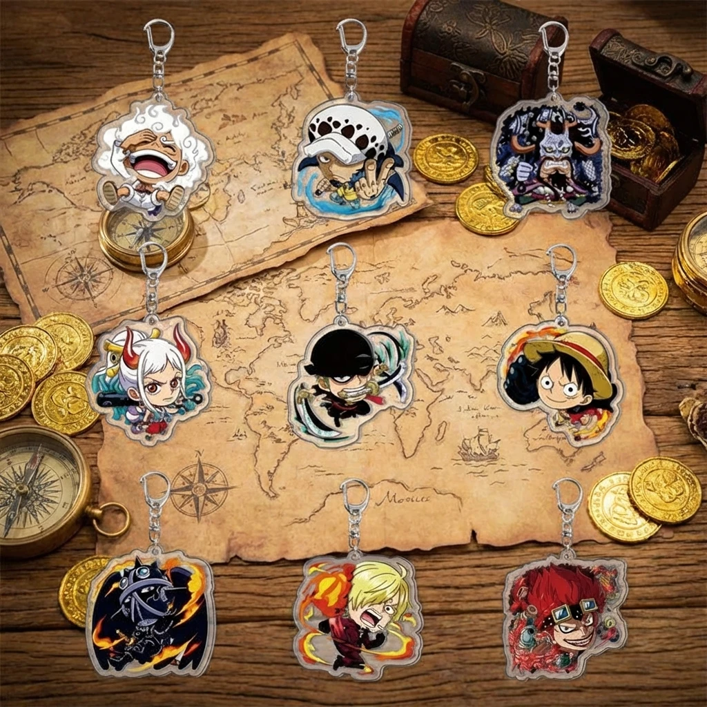 

One Piece Acrylic Keychain Luffy Zoro Anime Keychain Pendant Layered Design Ready Stock Dropshipping Wholesale Bulk Custom