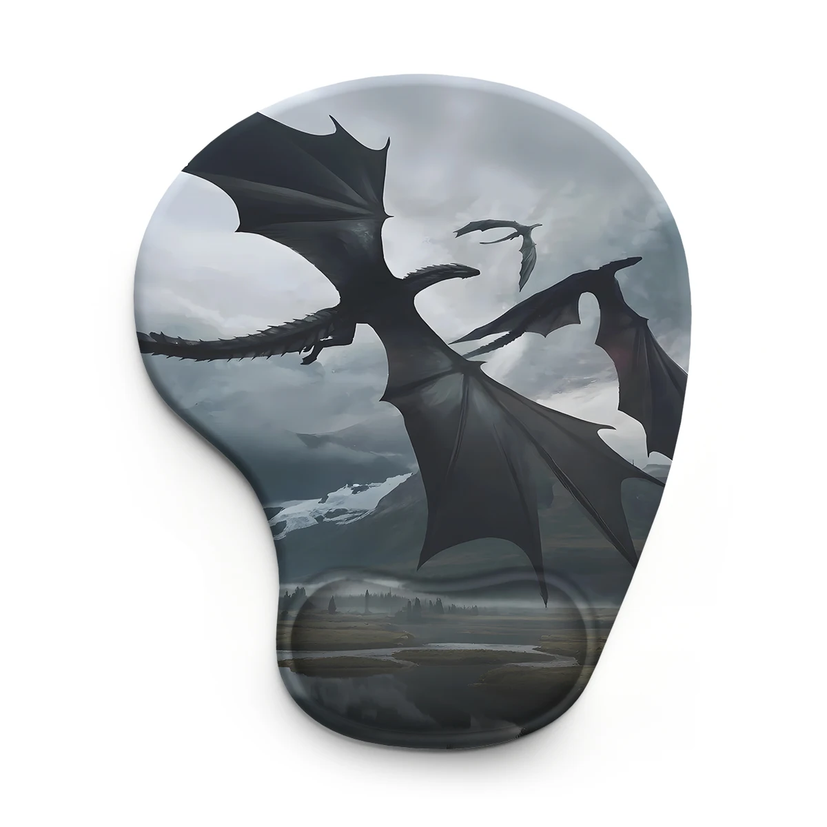 1pc Cool Flying Dinosaurs Wrist Mouse Pad Ergonomic Soft Anti-Slip Wrist Rest Support Mat Computer Mouse Pad For Office  PC