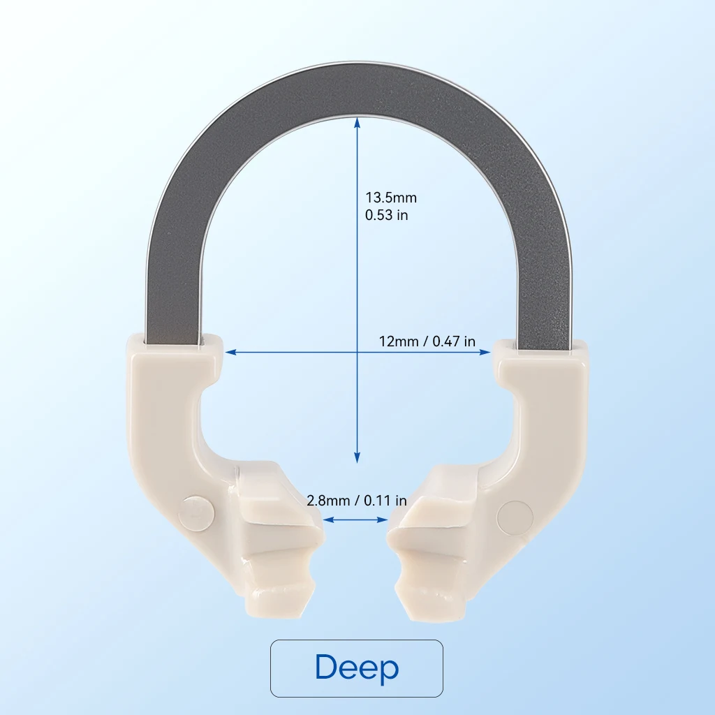 3-teiliges AZDENT Dental-Sektionsmatrizesystem, Matrizen, Clip-Ring, konturierte Matrizenbänder, Titan-Klemmring, universell schmal, tief – Detail 14