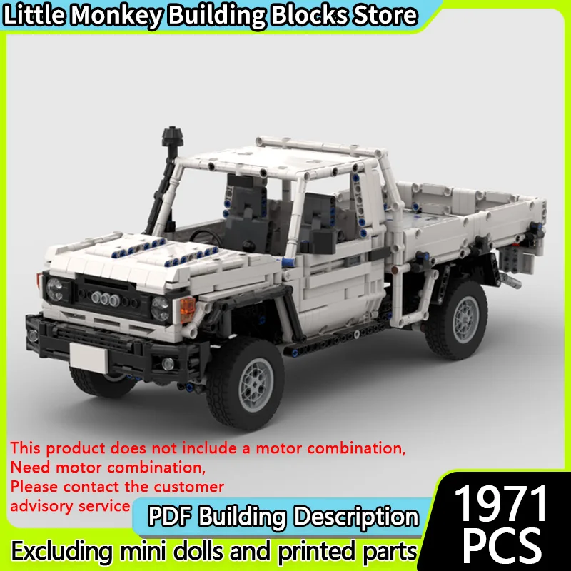 City Car Model MOC Building Bricks Land Cruiser 70 Off-Road Vehicle Modular Technology Children Holiday Gifts Assemble Toys Suit