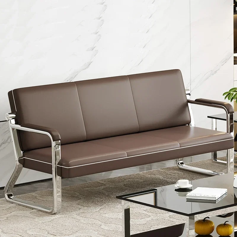 Hot  Sale  Office leisure steel frame sofa rest area reception room commercial office sofa coffee table combination