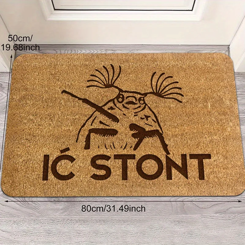 VIKAMA Whimsical Creature Pattern Doormat Comfortable Noise-Reducing Entrance Hallway Mat Bathroom Rug Home Decor