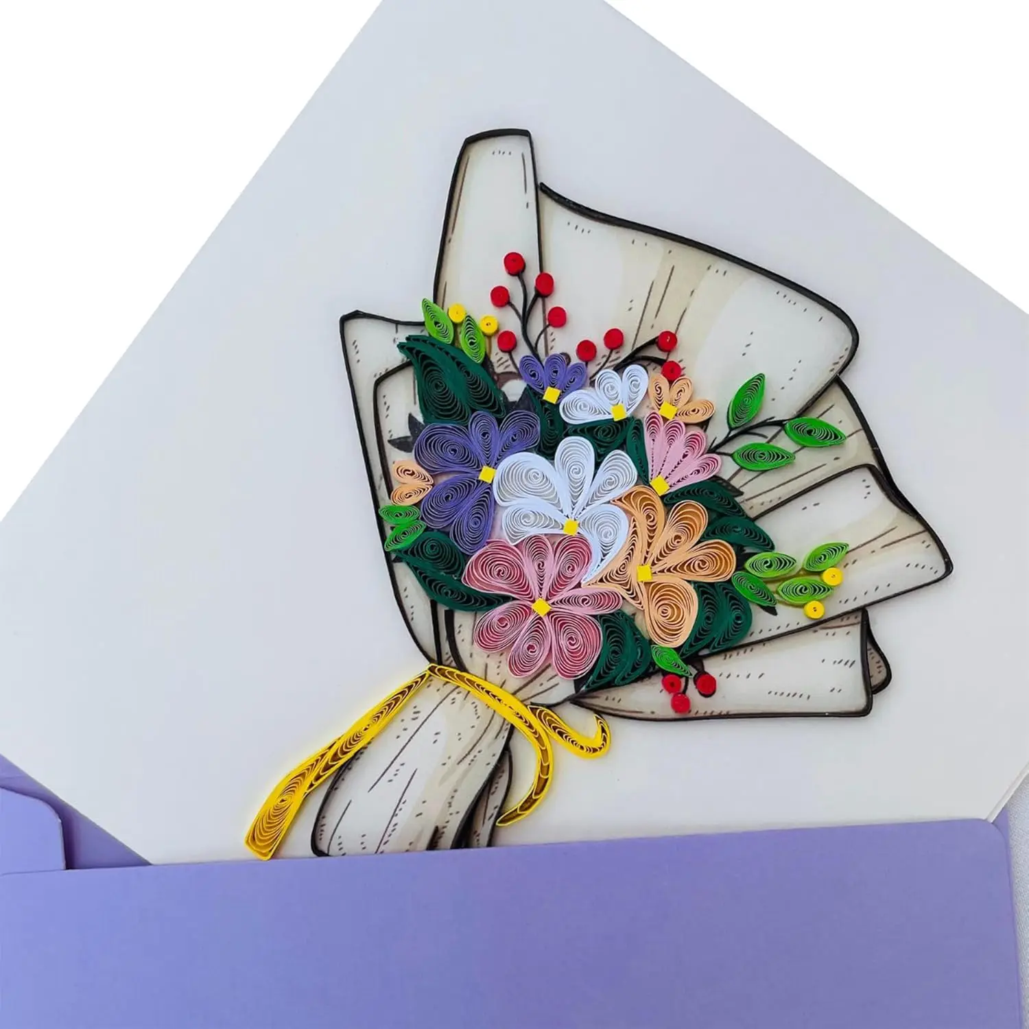 

Card 3D Greeting Cards, Paper Card (Bundle of flowers)